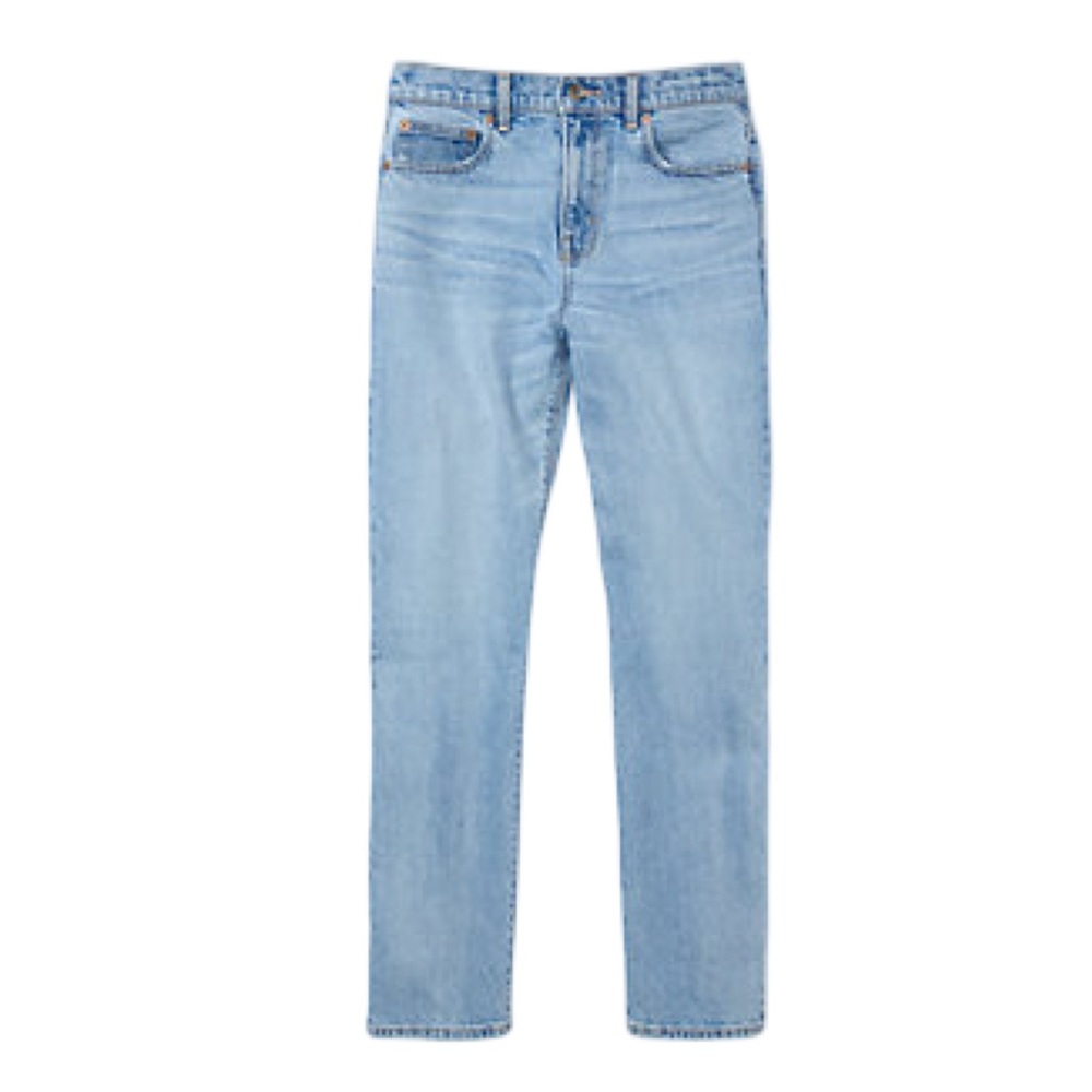 AE Stretch Super High-Waisted Ankle Straight Jean in size 0 Long